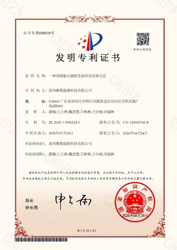 Inedge Power certificate 5
